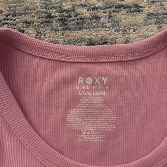 Roxy Girls Pink Palm Graphic Tank Top - Size 12-14. . NEW - Picture 5 of 5